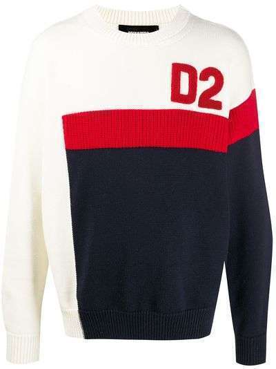 Dsquared2 свитер в стиле колор-блок