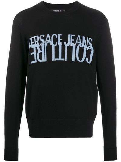 Versace Jeans Couture джемпер с вышитым логотипом