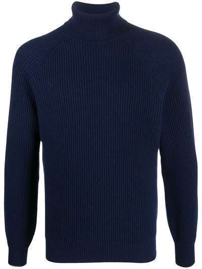 Brunello Cucinelli свитер в рубчик с высоким воротником