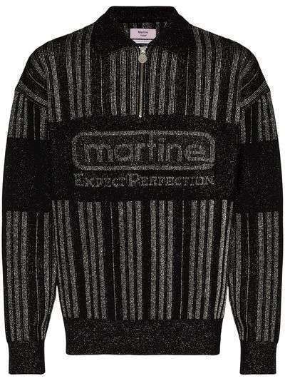 Martine Rose свитер на молнии с вышитым логотипом