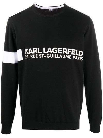 Karl Lagerfeld джемпер с круглым вырезом и логотипом