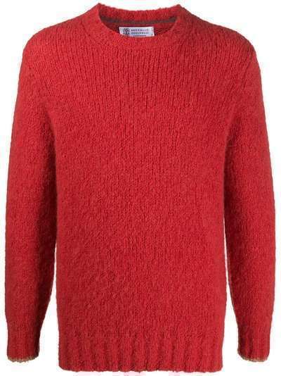 Brunello Cucinelli фактурный свитер с круглым вырезом