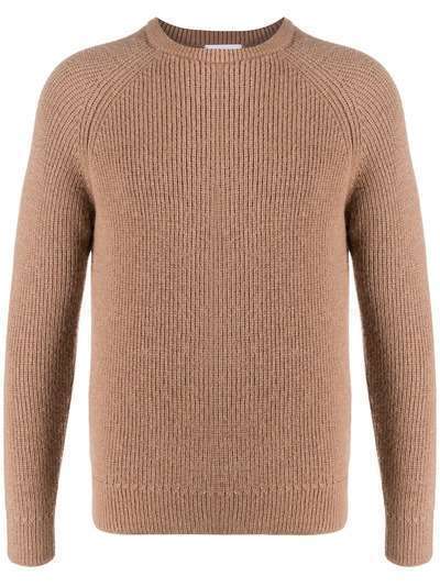 Brioni свитер в рубчик с круглым вырезом