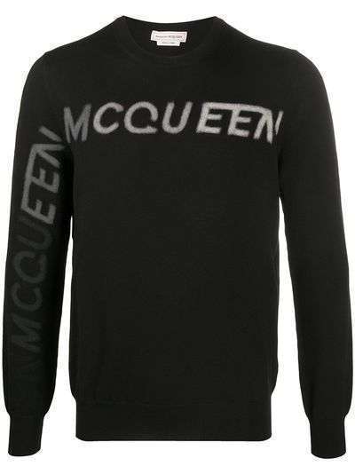 Alexander McQueen джемпер с круглым вырезом и логотипом