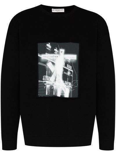 Givenchy свитер с нашивкой Address
