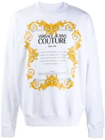 Versace Jeans Couture джемпер с принтом Gold Baroque Etichetta