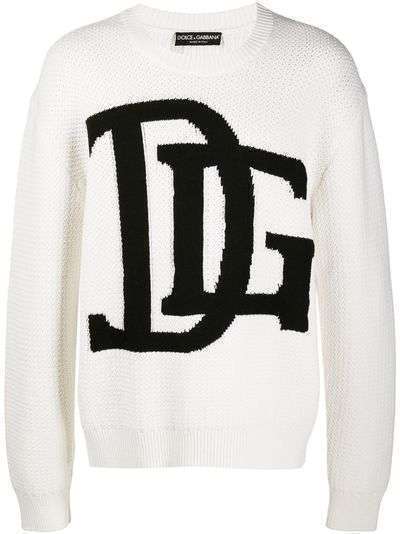 Dolce & Gabbana джемпер с логотипом вязки интарсия