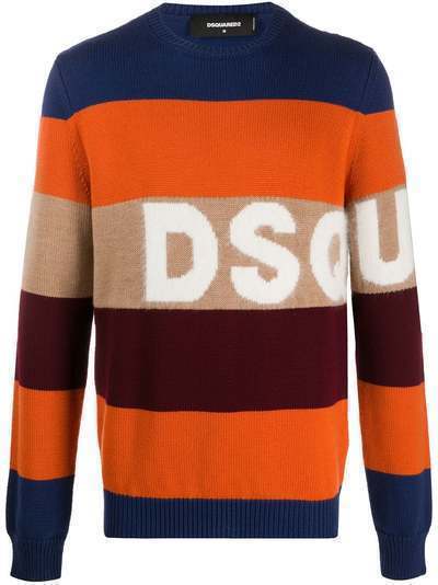 Dsquared2 полосатый свитер с логотипом