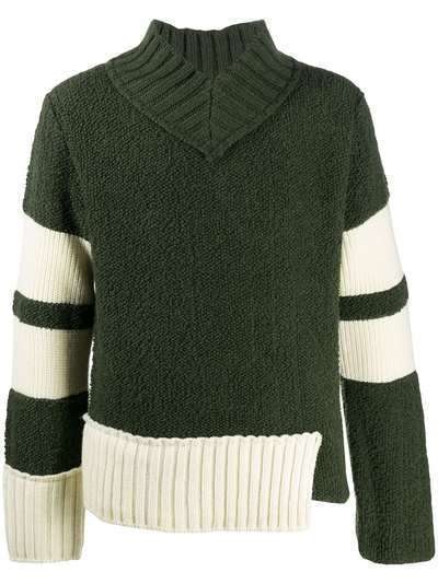 Sacai свитер с контрастными вставками