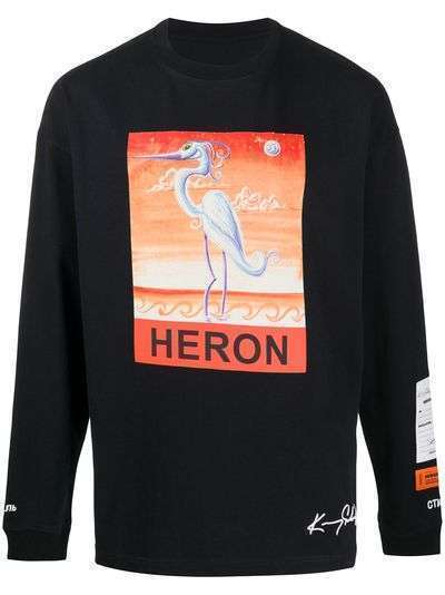 Heron Preston свитер с круглым вырезом и логотипом