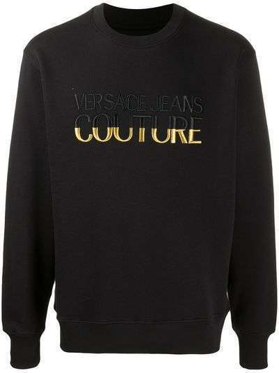 Versace Jeans Couture двухцветная толстовка с вышивкой