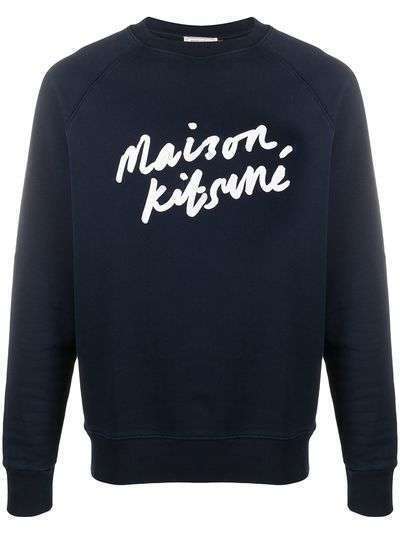 Maison Kitsuné толстовка с круглым вырезом и логотипом