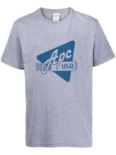 A.P.C. футболка с принтом
