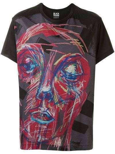 Yohji Yamamoto футболка с абстрактным принтом