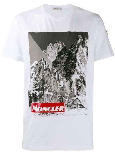 Moncler футболка с принтом
