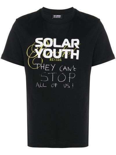 Raf Simons футболка с принтом Solar Youth