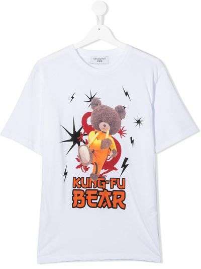 Neil Barrett Kids футболка Kung-Fu Bear
