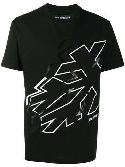Les Hommes футболка с геометричным принтом