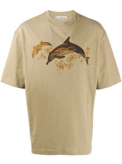 Acne Studios футболка с принтом Dolphin