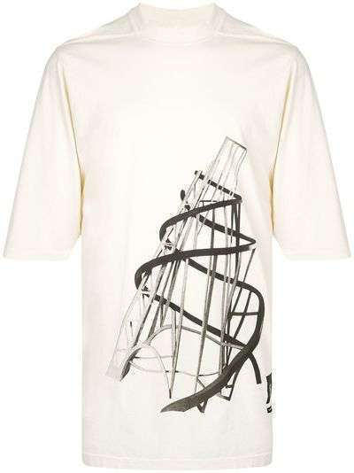 Rick Owens DRKSHDW футболка с принтом Structure