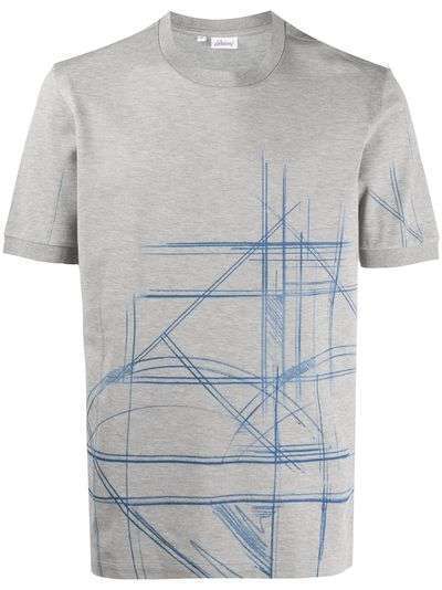 Brioni футболка с абстрактным принтом