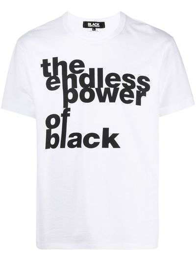 Black Comme Des Garçons футболка с надписью
