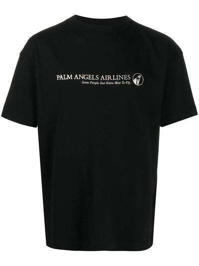 Palm Angels футболка Airlines с круглым вырезом