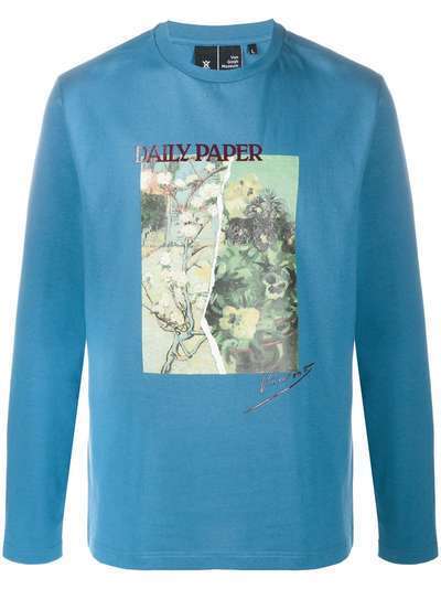 Daily Paper футболка с длинными рукавами и эффектом разбрызганной краски