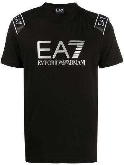 Ea7 Emporio Armani футболка с круглым вырезом и логотипом