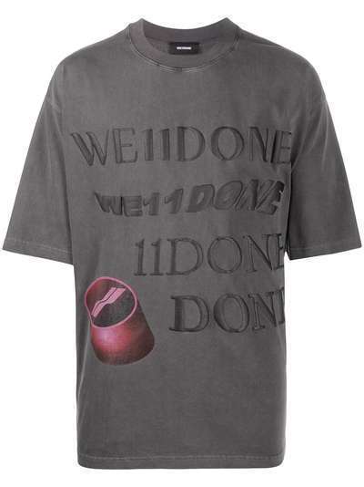 We11done футболка с вышитым логотипом