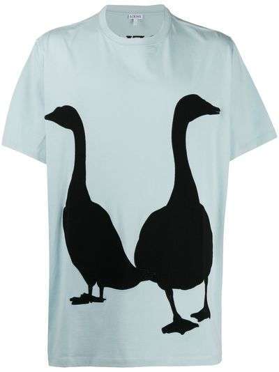 LOEWE футболка с принтом Goose