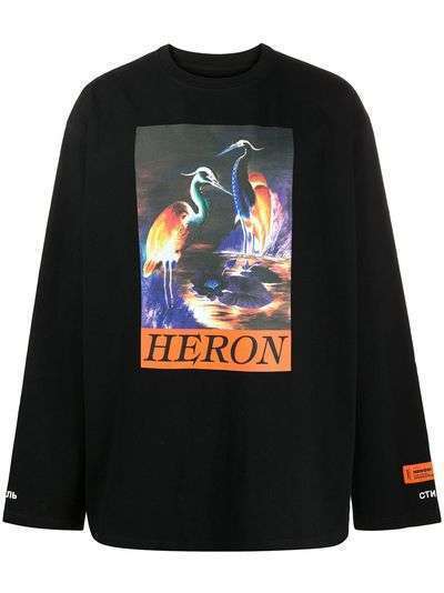Heron Preston футболка оверсайз с графичным принтом