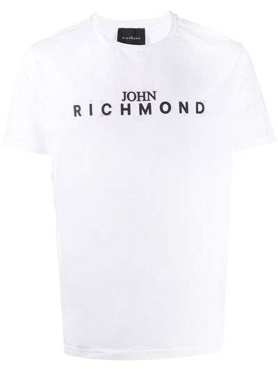 John Richmond футболка с логотипом и короткими рукавами