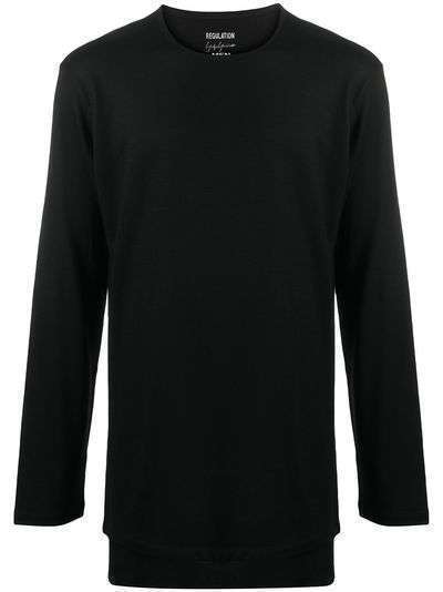 Yohji Yamamoto футболка оверсайз с длинными рукавами