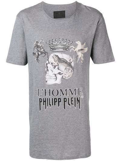 Philipp Plein футболка с круглым вырезом и изображением черепа