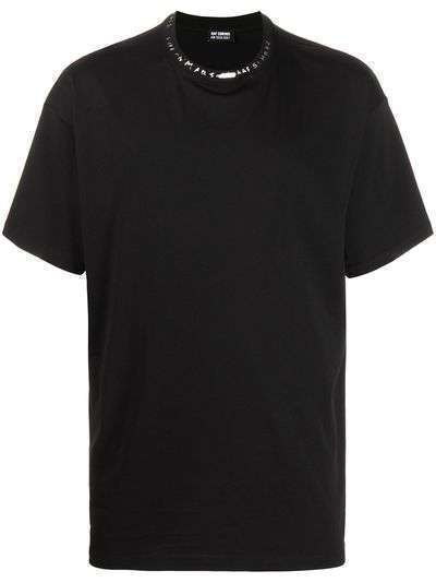 Raf Simons футболка с вышивкой и круглым вырезом