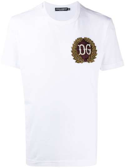 Dolce & Gabbana футболка с декорированным логотипом
