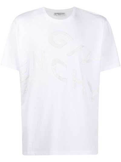 Givenchy футболка с вышитым логотипом Refracted