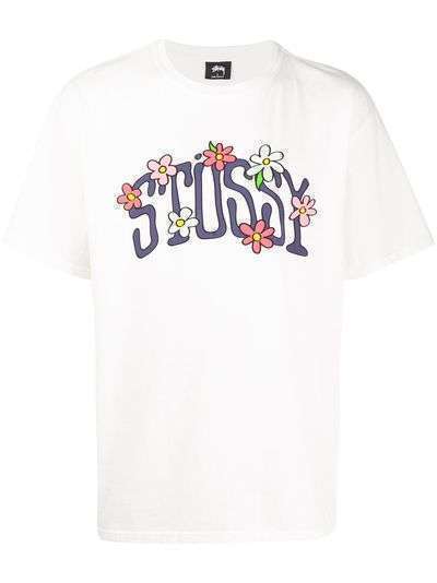 Stussy футболка с логотипом и короткими рукавами