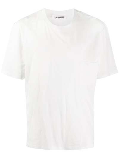 Jil Sander футболка свободного кроя с накладным карманом