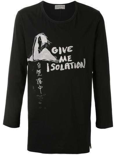 Yohji Yamamoto футболка с длинными рукавами и принтом