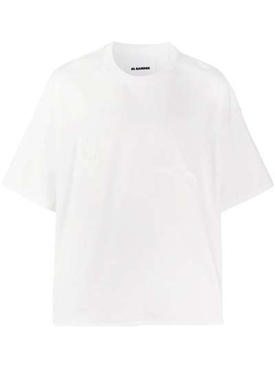 Jil Sander футболка с вышивкой