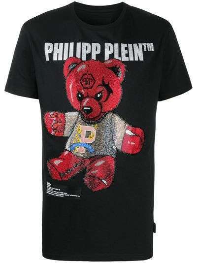 Philipp Plein футболка Teddy Bear со стразами