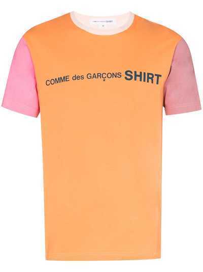 Comme Des Garçons Shirt футболка в стиле колор-блок с логотипом