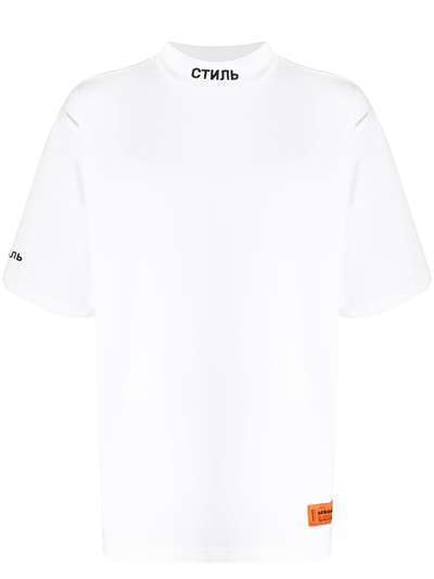 Heron Preston футболка с вышитым логотипом