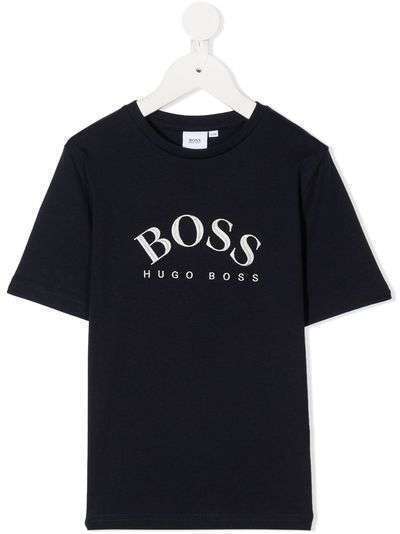 Boss Kids футболка с вышитым логотипом