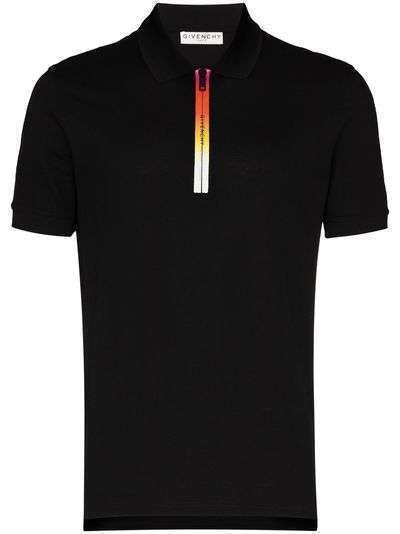 Givenchy рубашка поло с молнией и логотипом