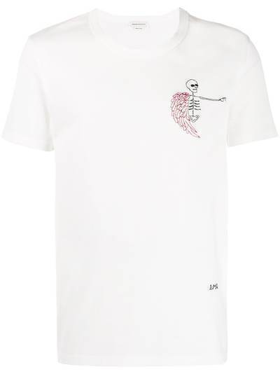 Alexander McQueen футболка с вышивкой