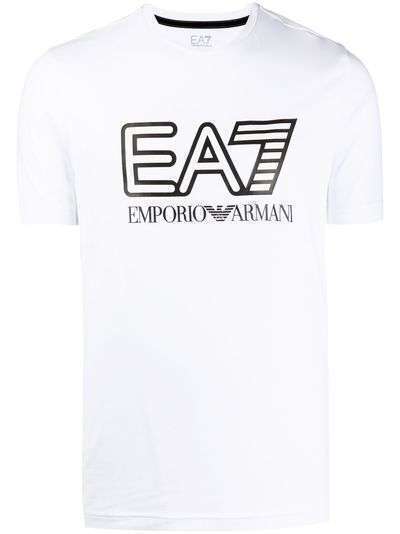Ea7 Emporio Armani футболка с круглым вырезом и логотипом