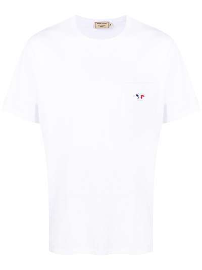 Maison Kitsuné футболка с вышитым логотипом